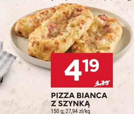 Pizza bianca z szynką promocja w Stokrotka