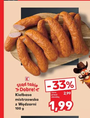 Kiełbasa mistrzowska z Wędzarni Stąd Takie Dobre! promocja w Kaufland