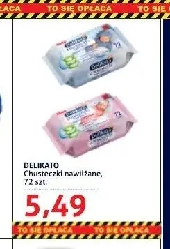 Chusteczki nawilżane Delikato promocja w Blue Stop