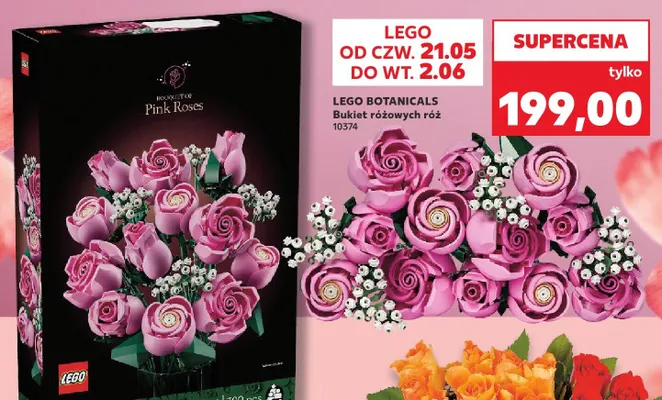 Klocki LEGO Botanicals Bukiet różowych róż 10374 promocja w Kaufland