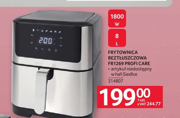 Frytkownica beztłuszczowa FR1269 Profi Care promocja w Selgros