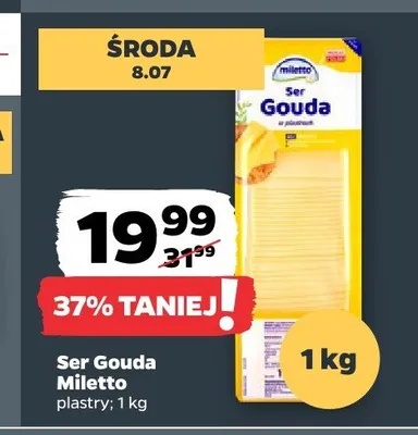 Ser Gouda Miletto plastry promocja w Netto