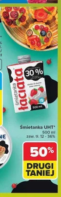 Śmietanka UHT Łaciate 30% promocja w Carrefour Market