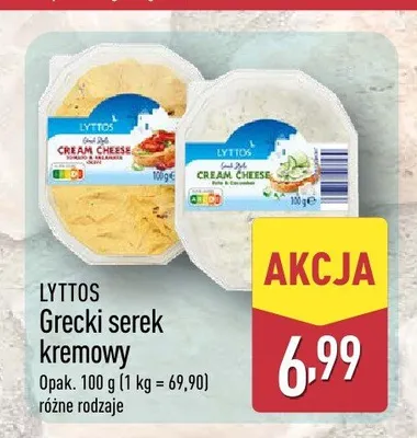 Grecki serek kremowy zioła i ogórek Lyttos promocja w Aldi