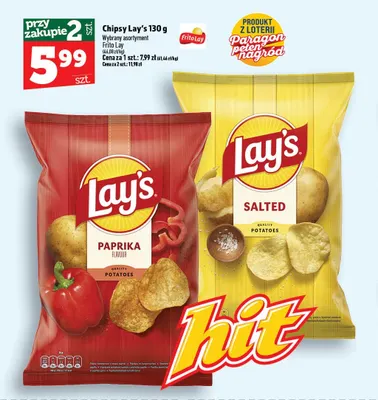 Chipsy Lay's solone promocja w TOPAZ