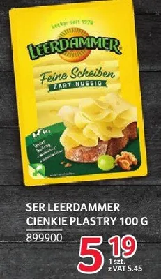 Ser Leerdammer cienkie plastry 100 g promocja w Selgros