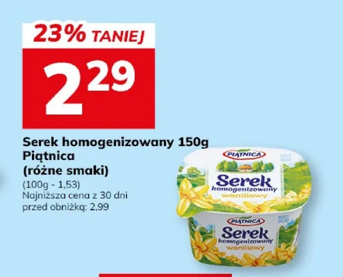Serek homogenizowany Piątnica waniliowy promocja w Hitpol