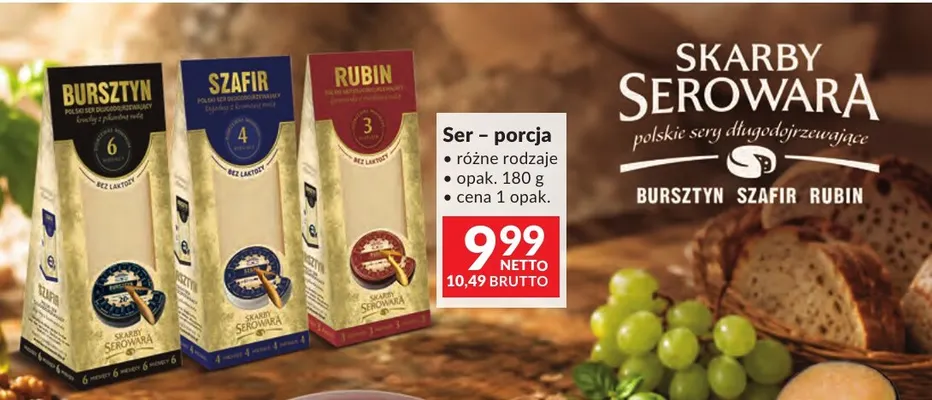 Ser Bursztyn porcja Skarby Serowara promocja w Makro