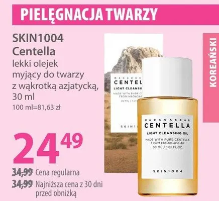 Lekki olejek myjący do twarzy z wąkrotką azjatycką Centella promocja w Hebe