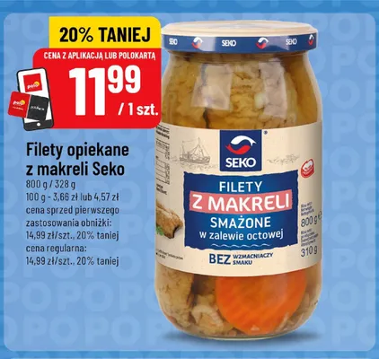 Filety opiekane z makreli Seko promocja w POLOmarket