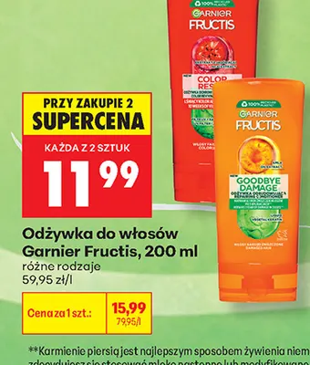 Odżywka do włosów Garnier Fructis promocja w Biedronka