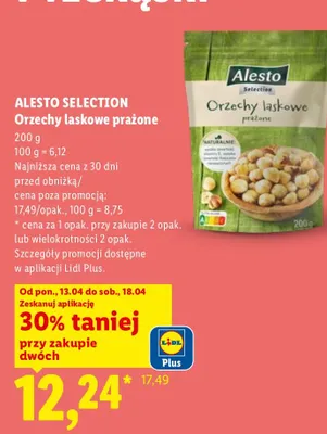 Orzechy laskowe prażone promocja w Lidl