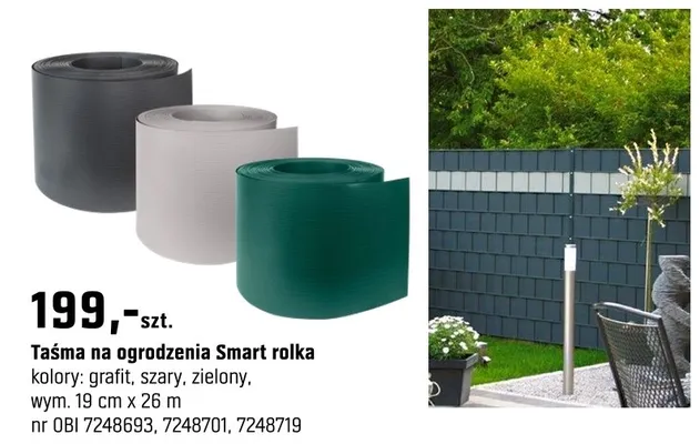 Taśma na ogrodzenia Smart rolka promocja w OBI