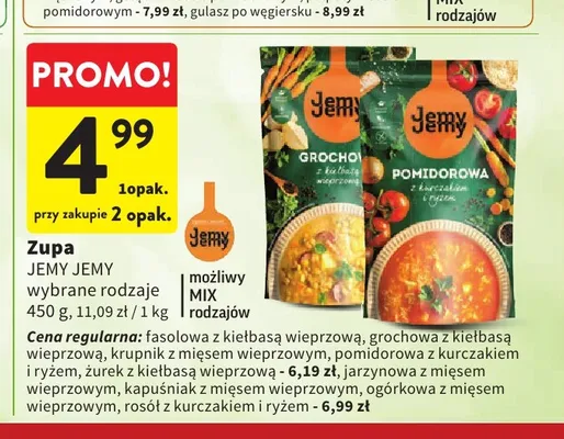 Zupa Jemy Jemy Fasolowa z kiełbasą wieprzową promocja w Intermarche