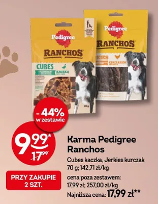 Karma Pedigree Ranchos Cubes kaczka promocja w Żabka