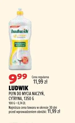 Płyn do mycia naczyń cytryna Ludwik promocja w Drogerie Natura