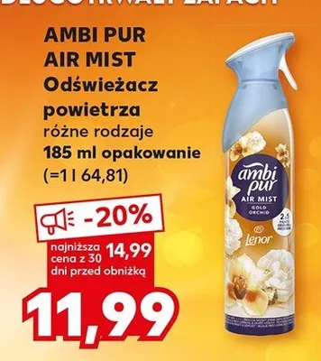 Odświeżacz powietrza Ambi Pur Air Mist różne rodzaje promocja w Kaufland