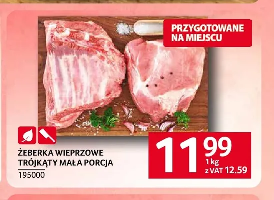 Żeberka wieprzowe trójkąty mała porcja promocja w Selgros