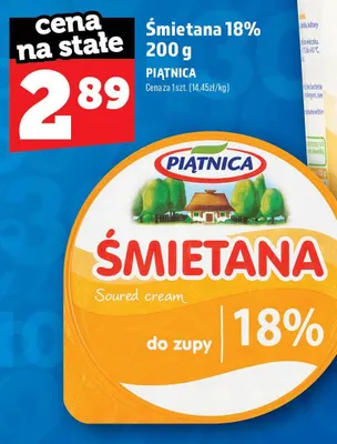 Śmietana Piątnica 18% promocja w TOPAZ