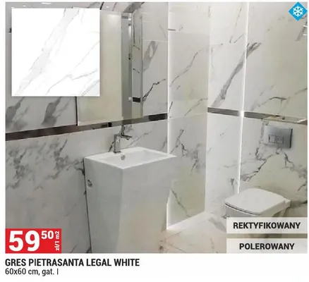 Gres Pietrasanta Legal White promocja w Merkury Market