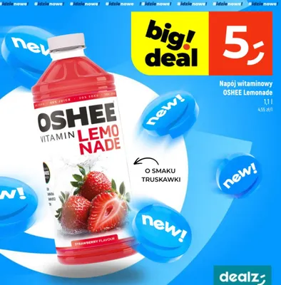 Napój witaminowy Lemonade o smaku truskawki promocja w Dealz