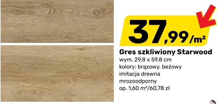 Gres szkliwiony Starwood promocja w Bricomarche