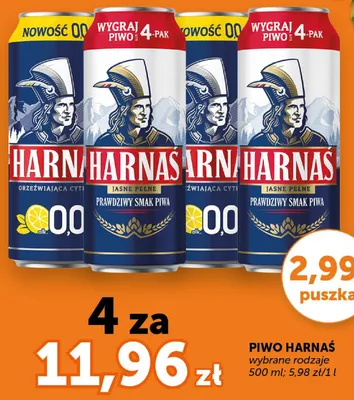 Piwo Harnaś wybrane rodzaje promocja w Groszek