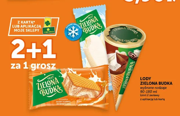 Lody rożek Zielona Budka promocja w Groszek