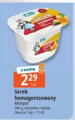 Serek homogenizowany promocja w Leclerc