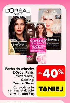 Farba do włosów L'Oréal Paris Préférence promocja w Carrefour