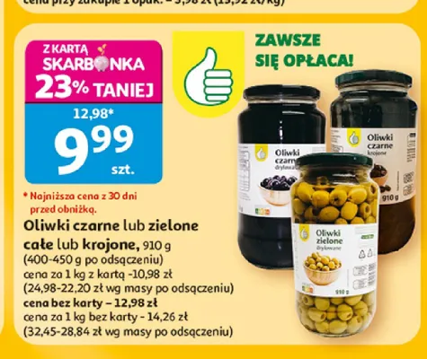 Oliwki czarne krojone Auchan promocja w Auchan