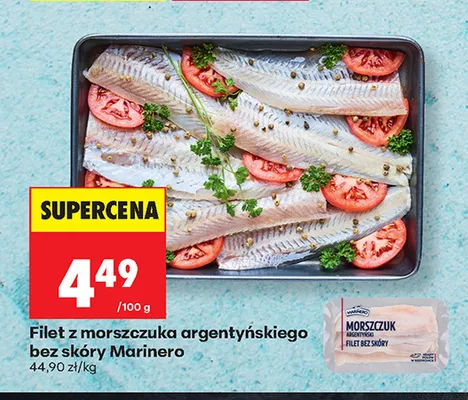 Filet z morszczuka argentyńskiego bez skóry Marinero promocja w Biedronka