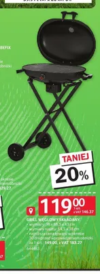 Grill węglowy składany promocja w Selgros