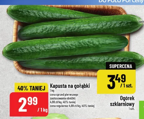 Ogórek szklarniowy promocja w POLOmarket