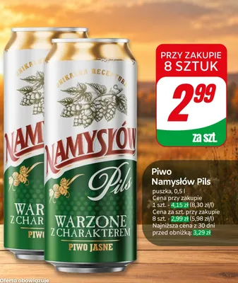 Piwo Namysłów Pils promocja w Dino