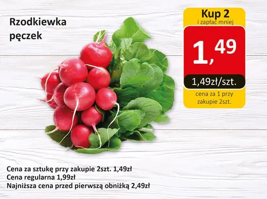 Rzodkiewka pęczek promocja w Market Point