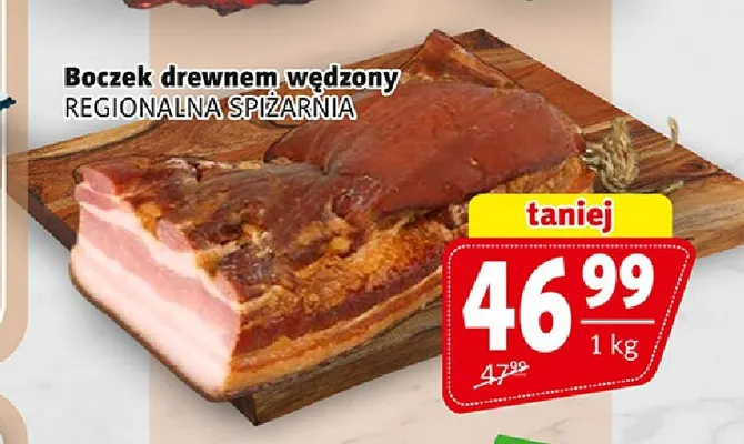 Boczek drewnem wędzony Regionalna Spiżarnia promocja w Prim Market