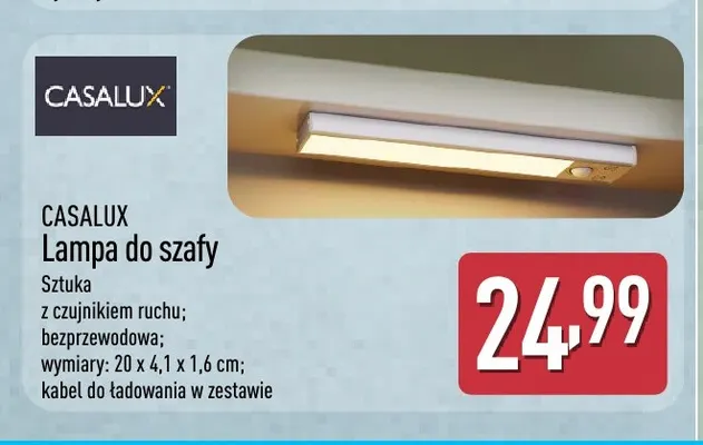 Lampa do szafy Casalux promocja w Aldi