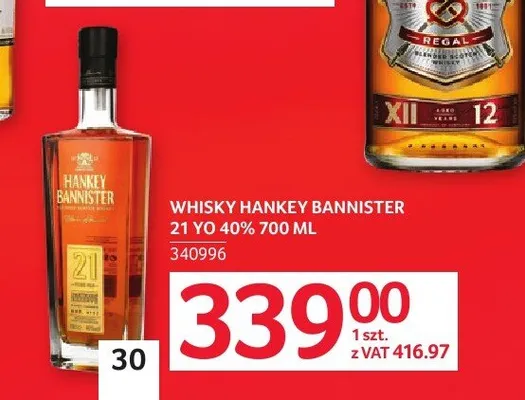 Whisky Hankey Bannister 21 YO 40% promocja w Selgros