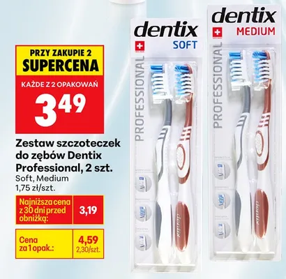 Zestaw szczoteczek do zębów Professional Medium promocja w Biedronka