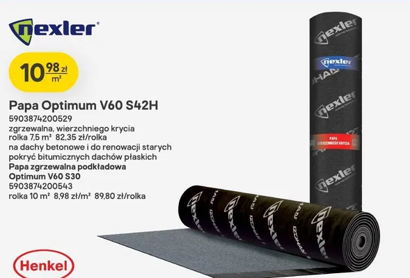 Papa zgrzewalna wierzchniego krycia Nexler Optimum V60 S42H promocja w Castorama