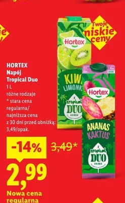 Napój Tropical Duo Hortex promocja w Lidl