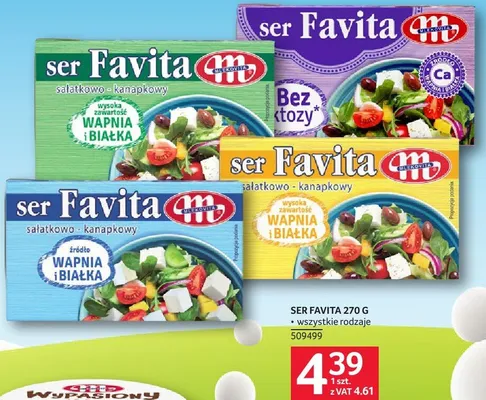 Ser Favita różne rodzaje promocja w Selgros