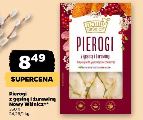 Pierogi z gęsiną i żurawiną Nowy Wiśnicz promocja w Netto