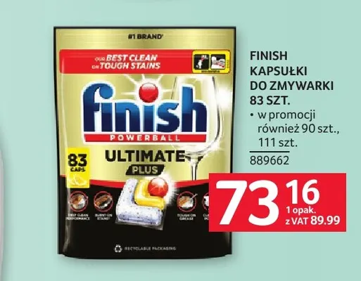 Kapsułki do zmywarki Finish promocja w Selgros