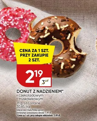 Donut z nadzieniem truskawkowym La Lorraine promocja w Chata Polska