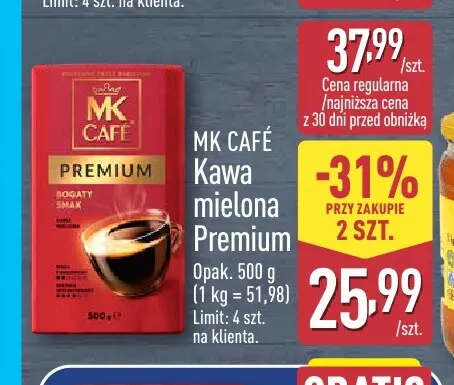 Kawa mielona Premium MK Café promocja w Aldi