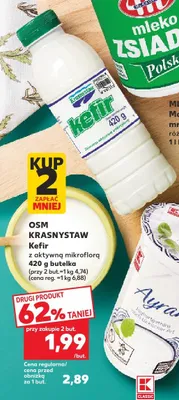Kefir z aktywną mikroflorą OSM KRASNYSTAW promocja w Kaufland