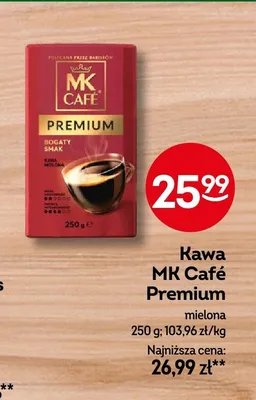 Kawa mielona MK Café Premium promocja w Żabka