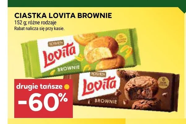 Ciastka Lovita Brownie promocja w Stokrotka